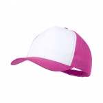 Cappelli promozionali con logo colore fucsia