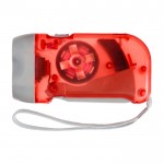 Torcia tascabile a dinamo con pulsante e pila con luci a LED color rosso prima vista