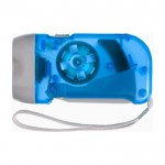 Torcia tascabile a dinamo con pulsante e pila con luci a LED color blu prima vista