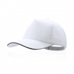 Cappellini con logo personalizzato colore bianco