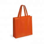 Shopper in tnt laminato da 110 g/m² color arancione