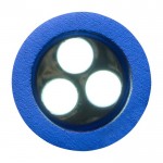 Portachiavi apribottiglie in ​​alluminio con torcia a 3 LED color blu prima vista