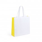 Shopper con bande laterali colorate color giallo