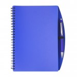 Block notes A5 con 65 pagine a righe e penna inchiostro blu color blu prima vista