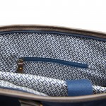 Borsa di qualità con tasca imbottita per pc color blu quarta vista
