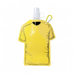 Borraccia pieghevole a forma di T-shirt color giallo