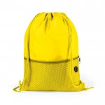 Zainetti personalizzati con tasca a rete color giallo prima vista
