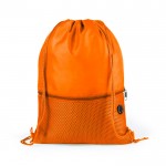 Zainetti personalizzati con tasca a rete color arancione prima vista