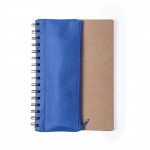 Quadernino con astuccio colorato colore blu