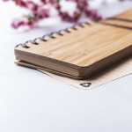 Block notes tascabile promozionale con copertina in bambù