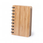 Block notes tascabile con copertina in bambù colore legno