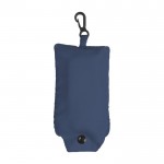 Shopping bag pieghevole in poliestere 190 T con moschettone color blu prima vista