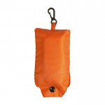 Shopping bag pieghevole in poliestere 190 T con moschettone color arancione prima vista