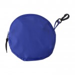 Shopping bag pieghevole in poliestere 190T con cerniera color blu seconda vista