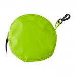 Shopping bag pieghevole in poliestere 190T con cerniera color verde chiaro  prima vista