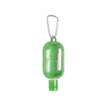 Gel idroalcolico personalizzato con moschettone color verde