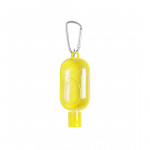 Gel idroalcolico personalizzato con moschettone color giallo