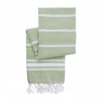 Asciugamano in cotone con frange color verde chiaro  prima vista