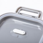 Lunch box personalizzati con doppio scomparto color grigio vista dettaglio