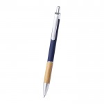 Eleganti penne aziendali con dettaglio in bambù color blu mare terza vista