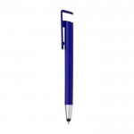 Penna a sfera touch screen con supporto e inchiostro blu color blu seconda vista
