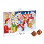 Calendario dell'Avvento classico 24 cioccolatini A4 color bianco