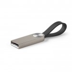 USB metallica con laccetto in silicone color argento seconda vista