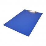 Cartellina portadocumenti di plastica con clip in metallo color blu quarta vista