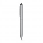 Attrattiva penna  di alluminio con punta touch color argento opaco