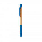 Penne in legno personalizzate con logo color blu reale seconda vista