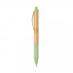 Penne in legno personalizzate con logo color verde chiaro