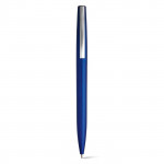 Penna di plastica con finitura metallica  color blu