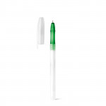 Penna a sfera trasparente con dettaglio colorato color verde