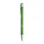 Penna di alluminio con corpo di gomma color verde
