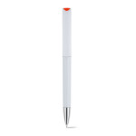 Penna promozionale con clip particolare color arancione