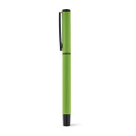 Colorata penna pubblicitaria con tappo color verde chiaro