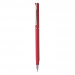 Delicata penna promozionale in alluminio color rosso 