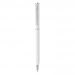Delicata penna promozionale in alluminio color bianco