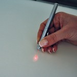 Penne personalizzate con luce e punta touch colore argento opaco seconda vista