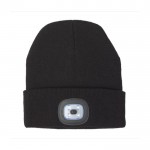 Cappello invernale personalizzato con led  color nero seconda vista