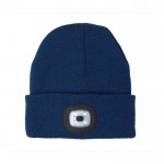 Cappello invernale personalizzato con led  color blu mare seconda vista
