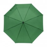 Ombrello da borsa automatico in pongee 190T a 8 pannelli Ø96 color verde prima vista