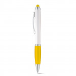 Classica penna promozionale bianca color giallo