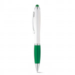 Classica penna promozionale bianca  color verde