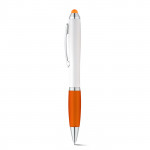 Classica penna promozionale bianca color arancione