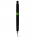 Una penna con una clip molto originale color verde chiaro