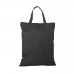 Shopper pieghevole con tasca esterna e manici corti 140g/m² color nero terza vista