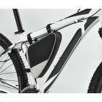 Marsupio triangolare per bicicletta personalizzato color grigio con logo