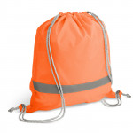 Zainetto a sacca con corde riflettente color arancione