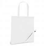 Divertente borsa per la spesa pieghevole color bianco